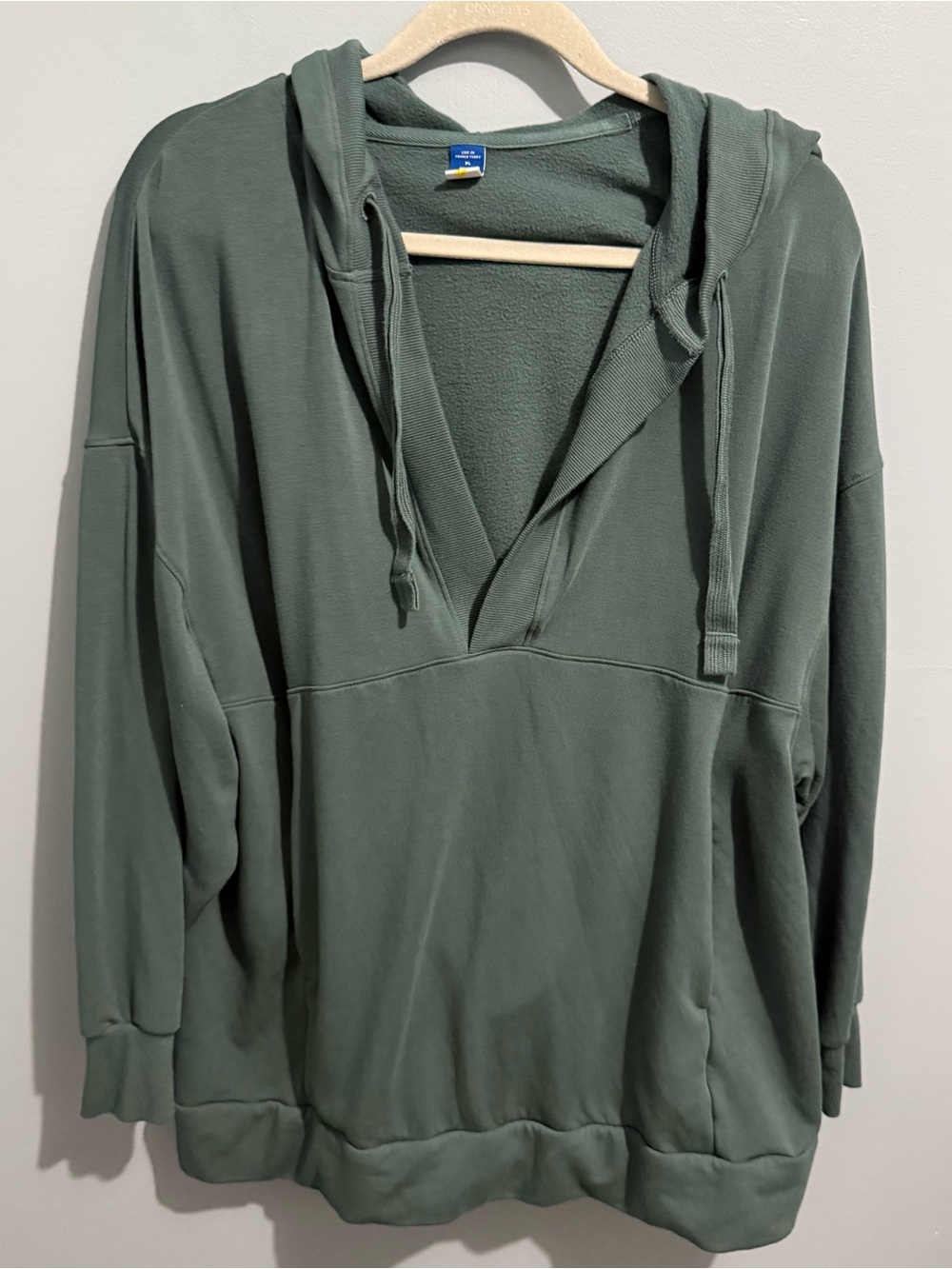 Old Navy French Terry Green V Pullover Size XL